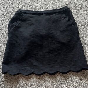 Skies Are Blue Black Scalloped skirt